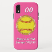 Aangepaste Softball-telefoontassen, ouder tot Nieu Case-Mate iPhone Case (Achterkant)