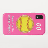 Aangepaste Softball-telefoontassen, ouder tot Nieu Case-Mate iPhone Case (Achterkant (horizontaal))