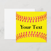 Aangepaste Softball-uitnodigingen Kaart (Voorkant / Achterkant)