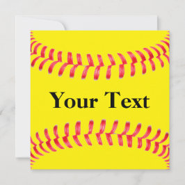 Aangepaste Softball-uitnodigingen Kaart
