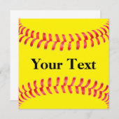 Aangepaste Softball-uitnodigingen Kaart (Voorkant / Achterkant)