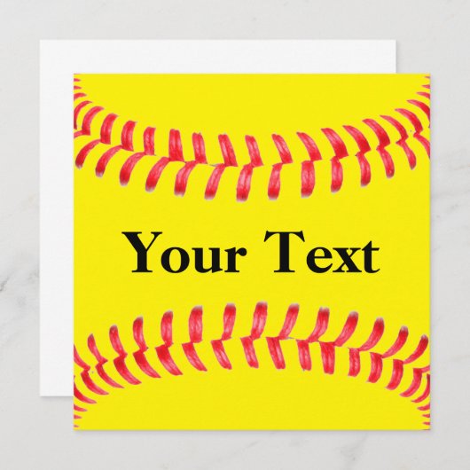 Aangepaste Softball-uitnodigingen Kaart (Voorkant / Achterkant)