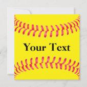 Aangepaste Softball-uitnodigingen Kaart (Voorkant)