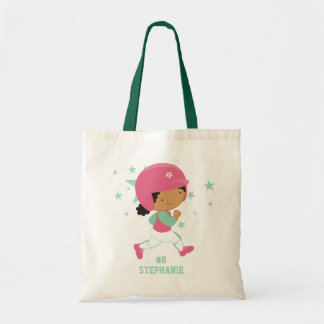 Aangepaste softbalspeler en sterren canvas tas