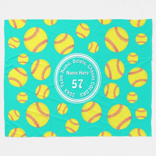 Aangepaste softwarebalkbaldepannen in elke KLEUR Fleece Deken (Voorkant (Horizontaal))