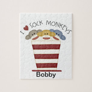 Aangepaste sokaap monkey Puzzle/Speelgoed Legpuzzel