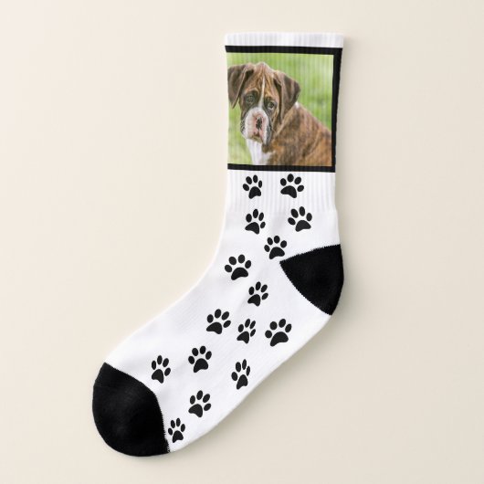 Aangepaste Sokken voor honden - Fun Boxer Dog (Links - buitenkant)