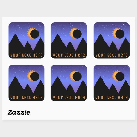 Aangepaste Solar Eclipse 2017 Stickers (Vel)