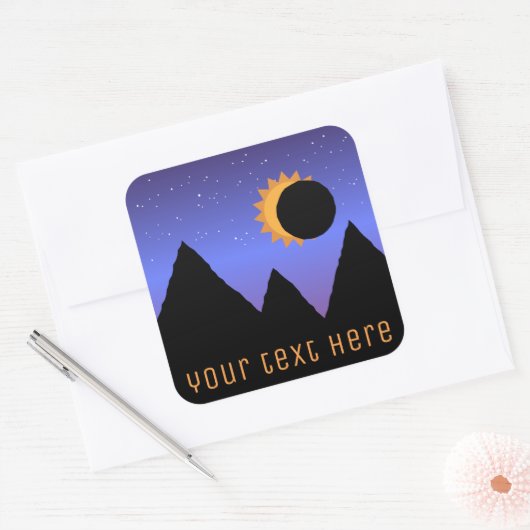 Aangepaste Solar Eclipse 2017 Stickers (Envelop)