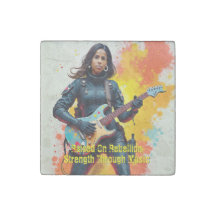 Aangepaste Soldaat Meisje Gitariste Kunst Inspirer