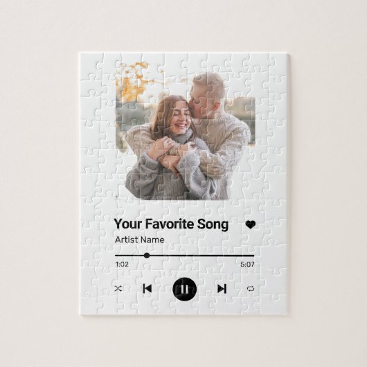 Aangepaste Song Favorite Song One Photo Coffee Mok Legpuzzel (Verticaal)