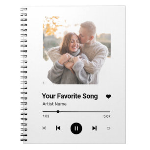 Aangepaste Song Favorite Song One Photo Coffee Mok Notitieboek