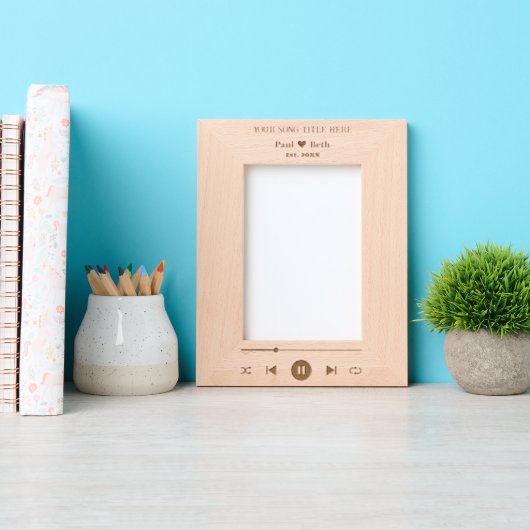 Aangepaste Song foto lijst liefhebbers met gravure Gegraveerde Lijstjes (Voorkant)