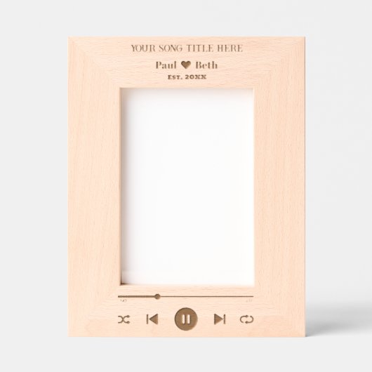 Aangepaste Song foto lijst liefhebbers met gravure Gegraveerde Lijstjes (Voorkant)