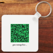 Aangepaste Song QR-code met Afbeelding op maat Sleutelhanger (Achterkant)