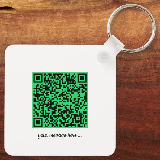 Aangepaste Song QR-code met Afbeelding op maat Sleutelhanger (Achterkant)