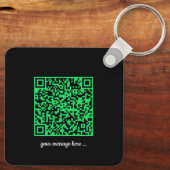 Aangepaste Song QR-code met persoonlijke sleutel v Sleutelhanger (Achterkant)