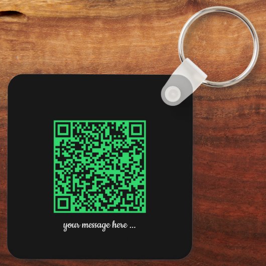 Aangepaste Song QR-code met persoonlijke sleutel v Sleutelhanger (Achterkant)