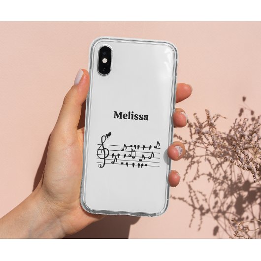Aangepaste Songbird Treble Clef Kunst Case-Mate iPhone Case