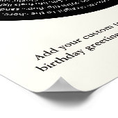 Aangepaste songteksten Retro Vinyl Record Poster (Hoek)