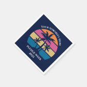 Aangepaste Sorority Plezier Week Beach Party Blauw Servet (Hoek)