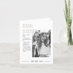 Aangepaste Soul Sister Definition Birthday Kaart-B Feestdagen Kaart
