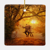 Aangepaste Souvenir Camping Collage Campers Foto Keramisch Ornament (Achterkant)