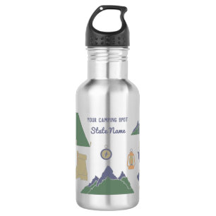 Aangepaste Souvenir Camping Collage Campers Waterfles