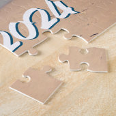 Aangepaste Souvenir Foto Oceaan Blauwe Schilderach Legpuzzel (Zijkant)
