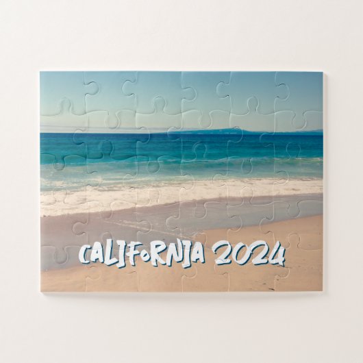 Aangepaste Souvenir Foto Oceaan Blauwe Schilderach Legpuzzel (Horizontaal)