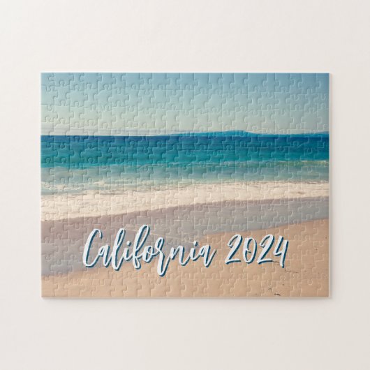 Aangepaste Souvenir Foto Oceaan Blauwe Schilderach Legpuzzel (Horizontaal)