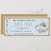 Aangepaste spa dag voucher cadeaubon kaart (Voorkant / Achterkant)