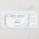 Aangepaste Spa Day Massage Blue Voucher Certificaa Kaart (Voorkant)