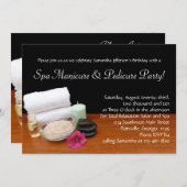 Aangepaste Spa Manicure & Pedicure Party uitnodigi Kaart (Voorkant / Achterkant)