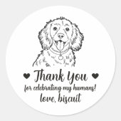 Aangepaste Spaanse Hond Trouw Favor Stickers (Voorkant)