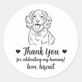 Aangepaste Spaanse Hond Trouw Favor Stickers (Voorkant)