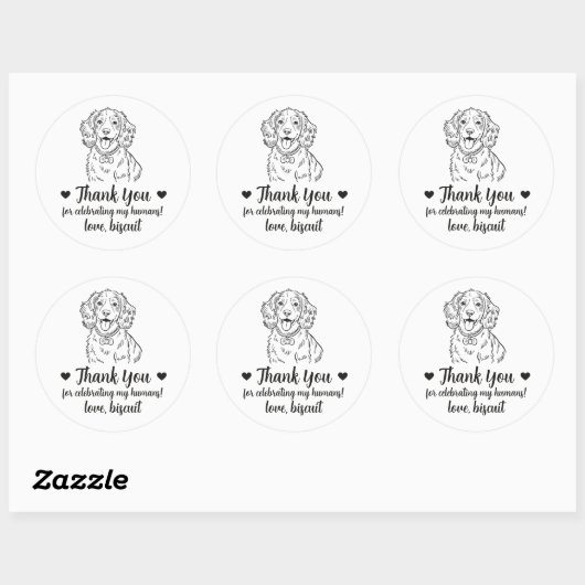 Aangepaste Spaanse Hond Trouw Favor Stickers (Vel)