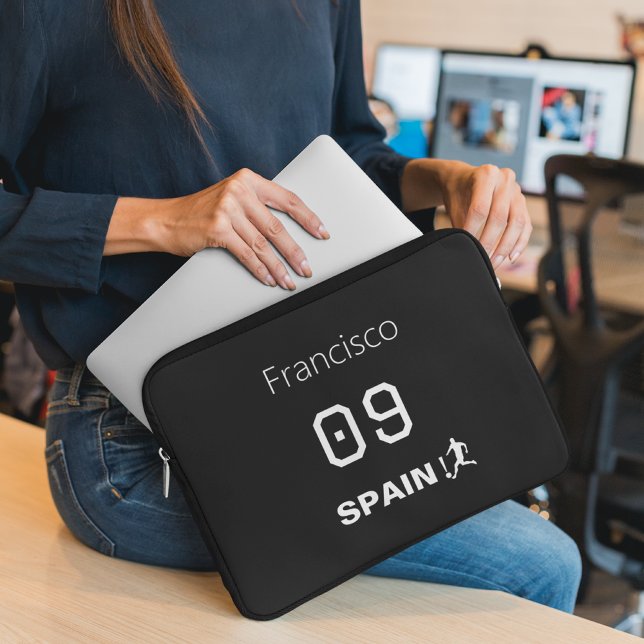 Aangepaste Spaanse Nationale Voetbal Professioneel Laptop Sleeve (Creator heeft geüpload)