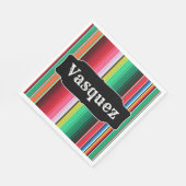 Aangepaste Spaanse Serape Mexicaanse deken geperso Servet (Hoek)