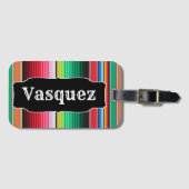 Aangepaste Spaanse Serape Mexican Blanket op maat Bagagelabel (Voorkant (horizontaal))