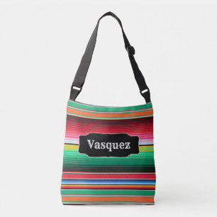 Aangepaste Spaanse Serape Mexican Blanket op maat Crossbody Tas