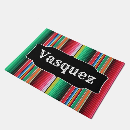Aangepaste Spaanse Serape Mexican Blanket op maat Deurmat (Schuin)