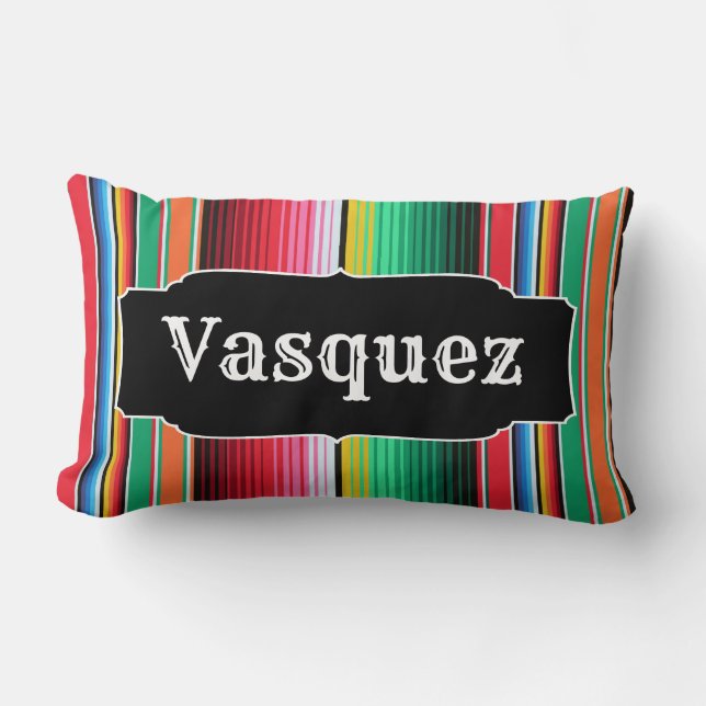 Aangepaste Spaanse Serape Mexican Blanket op maat Kussen (Voorkant)