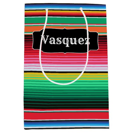 Aangepaste Spaanse Serape Mexican Blanket op maat Medium Cadeauzakje (Voorkant)