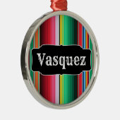 Aangepaste Spaanse Serape Mexican Blanket op maat Metalen Ornament (Rechts)