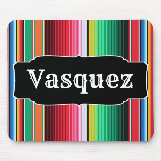 Aangepaste Spaanse Serape Mexican Blanket op maat Muismat (Voorkant)