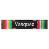 Aangepaste Spaanse Serape Mexican Blanket op maat Naambordje (Voorkant)