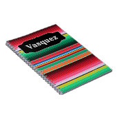 Aangepaste Spaanse Serape Mexican Blanket op maat Notitieboek (Rechterzijde)