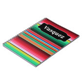 Aangepaste Spaanse Serape Mexican Blanket op maat Notitieboek (Linkerzijde)