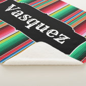 Aangepaste Spaanse Serape Mexican Blanket op maat Sherpa Deken (3/4)